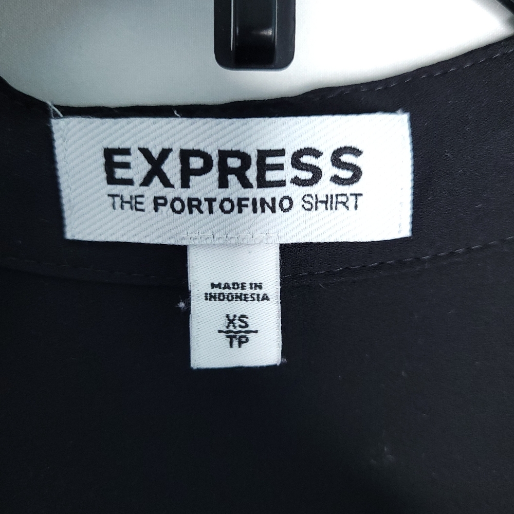 EXPRESS Portofino Women's Black And White Button Down Shirt XS - Picture 2 of 11
